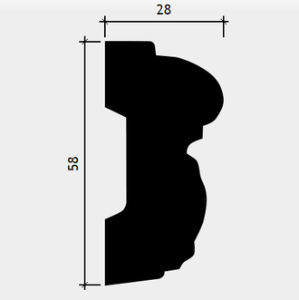 Молдинг 1.51.351 - 58*28*2000мм