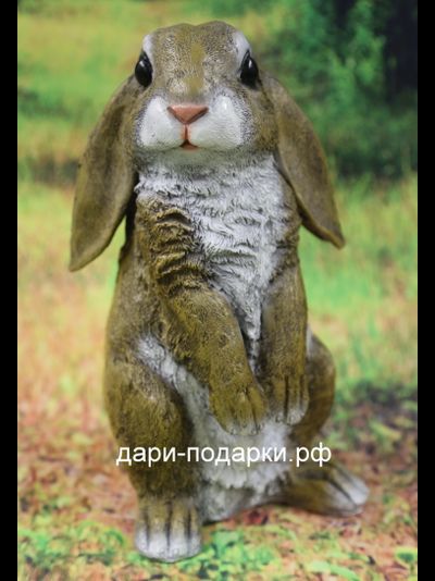 Зайчик ушастик 24*16см   0,4кг   полистоун Россия 885/012691