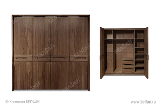Шкаф для одежды 4-х дв. "Хедмарк" 10, Belfan купить в Новороссийске
