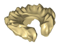 Minifigure Neck Collar Fur, Textured Bird Nest, Tan (26066 6153507 6360029)