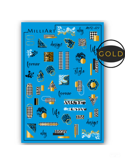 Слайдер-дизайн MilliArt Nails Металл MTL-123