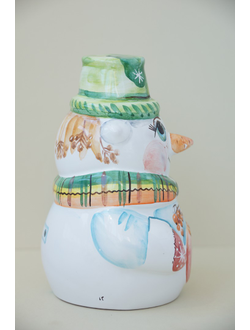 Снеговик с пуговкой