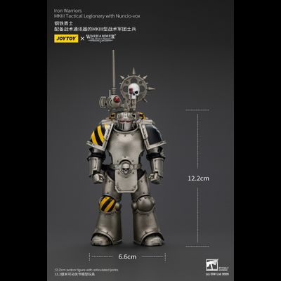 Легионер-связист Железных Воинов (Warhammer Horus Heresy) - КОЛЛЕКЦИОННАЯ ФИГУРКА 1/18 Iron Warriors MKIII Tactical Legionary with Nuncio-vox (JT01468) - JOYTOY