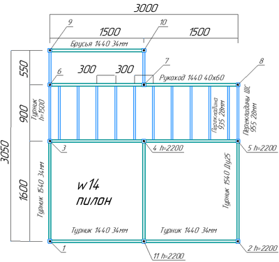 Спортивная площадка Workout W14 + пилон