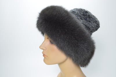 Шапка Vizio 1327 CCP  V графитовая с мехом