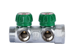 Коллектор регулирующий STOUT 1", 2 отвода 3/4" ЕК (Арт. SMB-6850-013402)