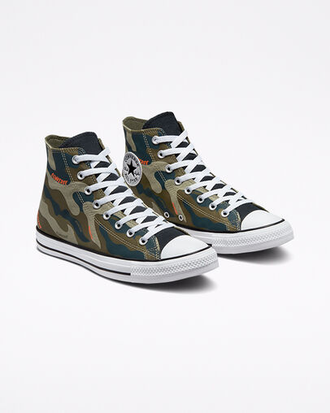 Кеды Converse Chuck Taylor All Star Hybrid Camo зеленые