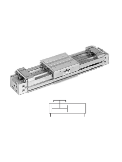 Бесштоковый ленточный цилиндр с направляющей скольжения MY1M