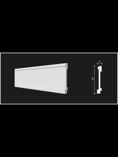 Напольный плинтус Decor-Dizayn DD712, для покраски, влагостойкий, ударопрочный, 2 метра