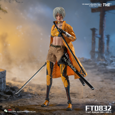 ПРЕДЗАКАЗ - Девушка-киборг (в желтом) - Коллекционная фигурка 1/6 Android Bill Action Figure WHITE Hair (FT0832W) - True1Toys ?ЦЕНА: 22900 РУБ.?