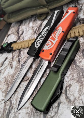 Складной нож Microtech Ultratech Molon Labe Green