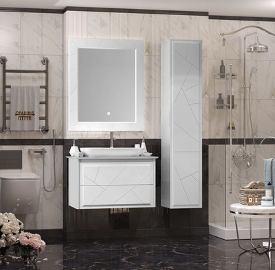 Пенал Opadiris Луиджи 35 белый матовый, универсальный