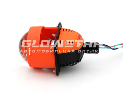 Билед модули M01, 2.5 дюйма, 12v, 5500К, с подсветкой красного цвета Devil Eyes, гаечное крепление (комплект, 2шт)