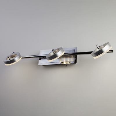 Светодиодный настенный светильник с поворотными плафонами 20001/3 алюминий 15W