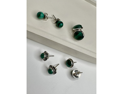 Пуссеты с малахитом, разные виды