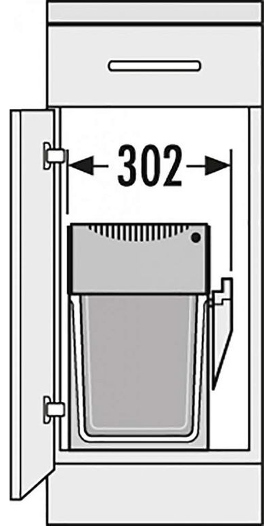 ВСТРАИВАЕМОЕ ВЕДРО ДЛЯ МУСОРА 30Л TANDEM HAILO