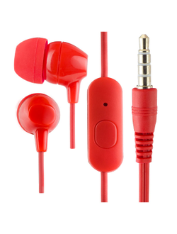 Perfeo наушники внутриканальные c микрофоном «VOTE» красные (PF_A4620)