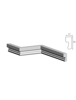 молдинг МЛ-19 гипсовый для стены