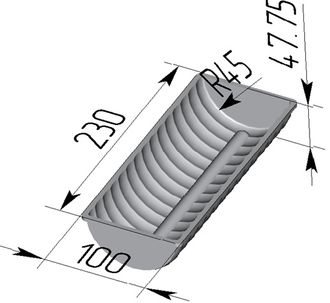 Хлебная форма Волнистая 230 х 100 х 48 мм