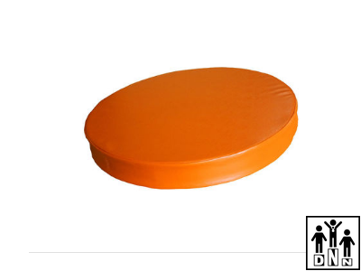 Мат спортивный круглый оранжевый (складной)
