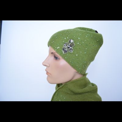 Шапка и шарф Vizio 1350 CL зеленая