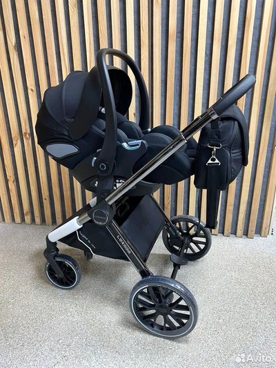 Детская коляска 3 в 1 Luxmom 777 Черный