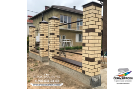 КЛАДКА  КИРПИЧА ,КИРПИЧНЫХ СТОЛБОВ