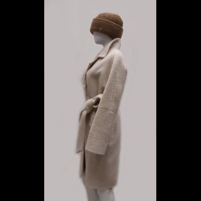 Плюшевое пальто Тедди чебурашка Arti Moda 142 белое