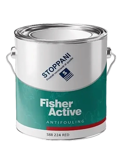 Необрастающая краска «Stoppani FISHER ACTIVE» для корпусов из стеклопластика, стали, свинца и дерева со скоростью до 45 км/ч 2.5л.