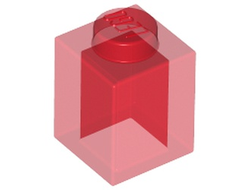 Brick 1 x 1, Trans-Red (3005 / 4101686 / 4112801 / 4597292)