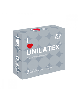 ПРЕЗЕРВАТИВЫ UNILATEX DOTTED 3 ШТ