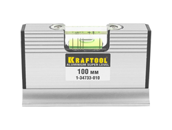 KRAFTOOL ACU-VIEW, 4 в 1, 100 мм, компактный уровень для горизонтальных измерений и уклонов (1-34733-010)