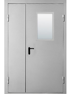 ТЕХНИЧЕСКАЯ МЕТАЛЛИЧЕСКАЯ ДВЕРЬ С ОСТЕКЛЕНИЕМ  арт. ДТО - 02