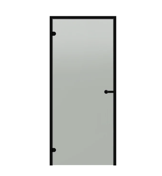 HARVIA Двери стеклянные 7/19 Black Line коробка алюминий, стекло сатин купить в Алуште