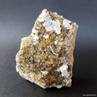 Флюорит и барит на породе (А)