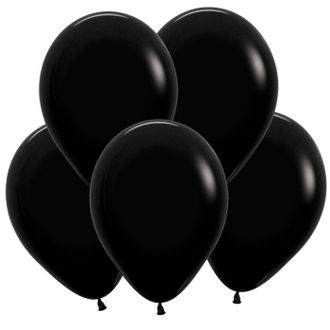 воздушный шар черный пастель с гелием 30 см., с доставкой краснодар