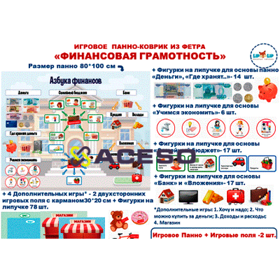Панно "Финансовая грамотность для детей" (139дет)
