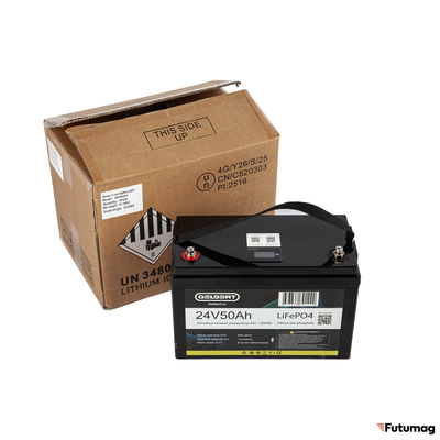 Литиевый тяговый аккумулятор Gelbert LiFePO4 (24V/50Ah/80A/1,200Wh) BT/Display