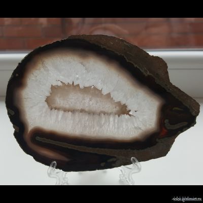 Агат — полированная пластина «Креветка» 136*96*5 мм