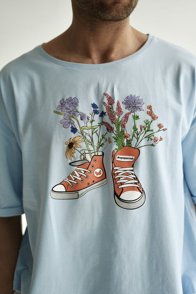 МУЖСКОЙ КОСТЮМ "ЦВЕТОЧНЫЕ КЕДЫ" ГОЛУБОЙ