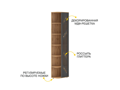 Стеллаж угловой (лев/прав) Монако 902.17