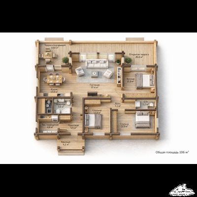 "Релакс": 13 × 10 м , 135 м2
