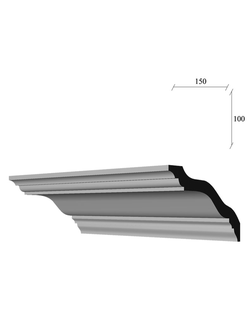 карниз гладкий К-05