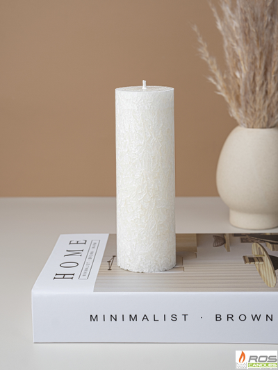 Свеча столбик белая не ароматизированная, 5*15см
