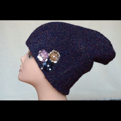 Модная шапка женская Vizio Италия 5815 синяя