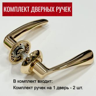 Дверные ручки RUCETTI RAP 1 PG Цвет - Золото