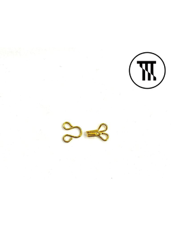 Крючки плательные, цв. Золото, длина 1,3 см