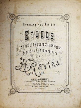 Ravina H. Etudes du style et de perfectionnement. Op.14