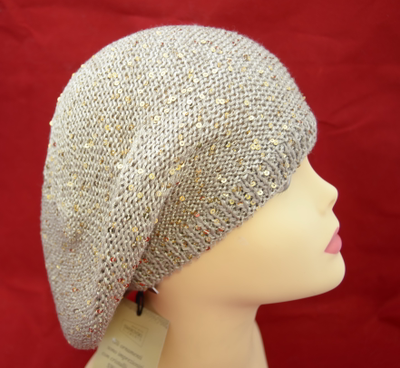 Летний берет вязаный Vizio Италия 5050 золото