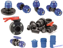 Элементы трубопроводов, фитинги, краны, врезки в ёмкость